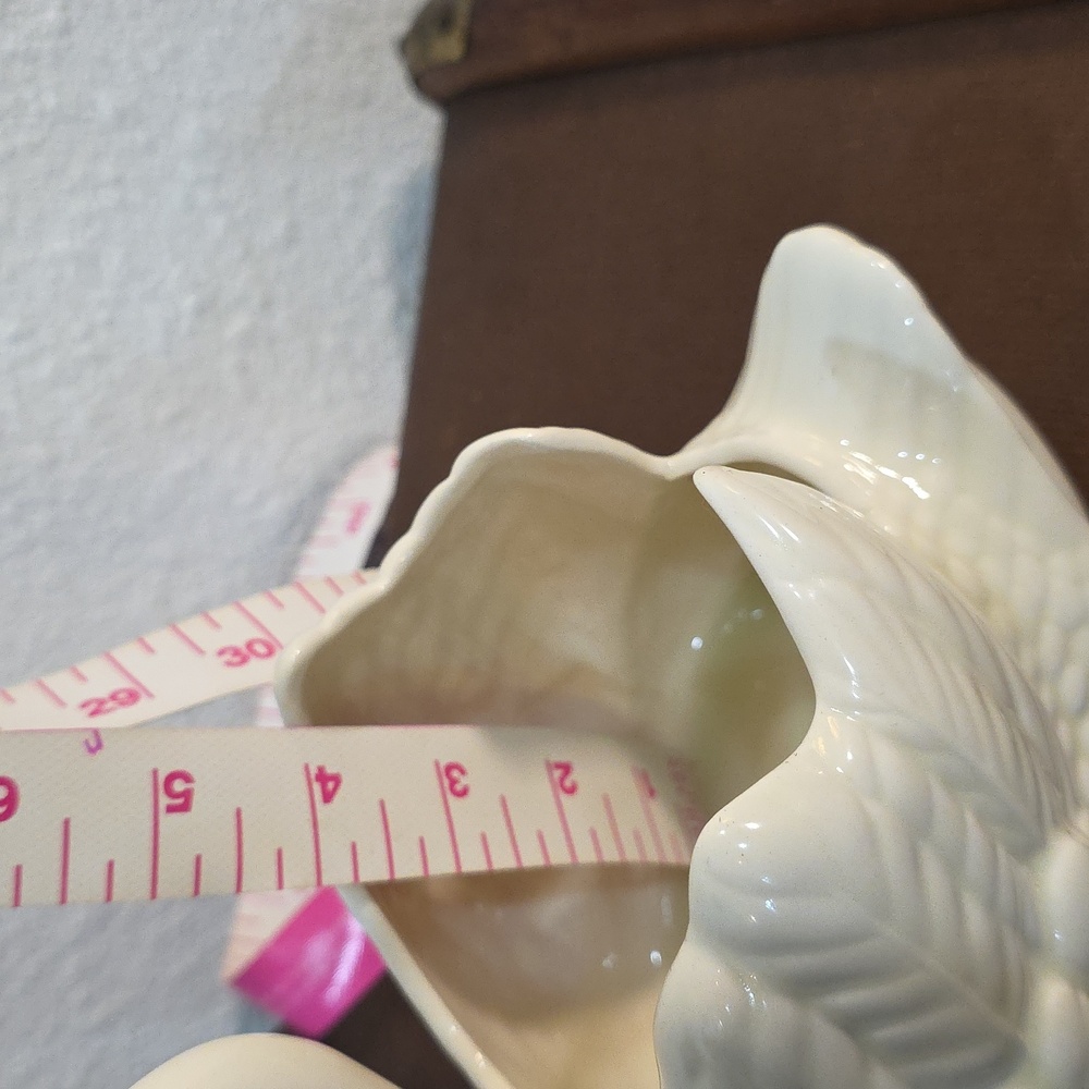 Vintage Holland Mold Swan Ceramic Planter Vase/Candy Dish 7” White  Pearlescent - Picture 6 of 10